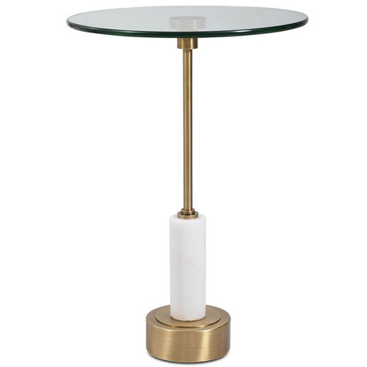 Tavolo decorativo Portsmouth, Bianco/Ottone